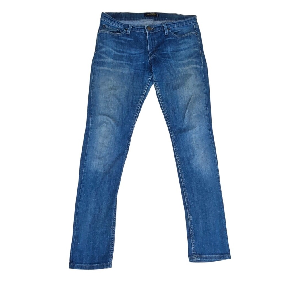Levis 524 Superlow Slim Skinny Jeans Medium Wash Flap Pocket Size 11M 32x31